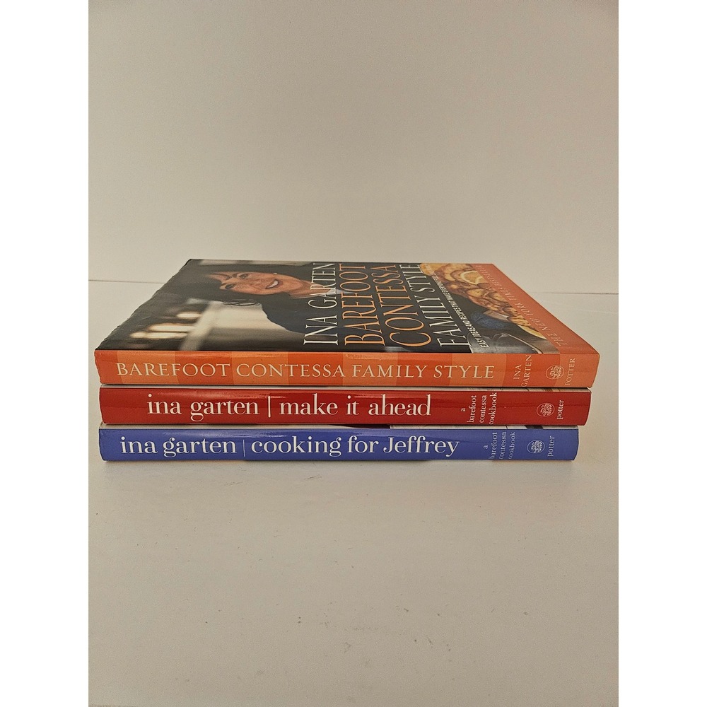 Ina Garten Barefoot Contessa Cookbook Lot Family Style Make It Ahead Jeffrey 3pk